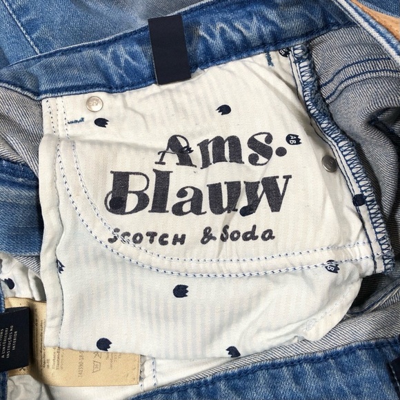 Scotch & Soda Women’s Star Print Embroidered petite Ami Slim Boyfriend Jeans Siz - Picture 12 of 16